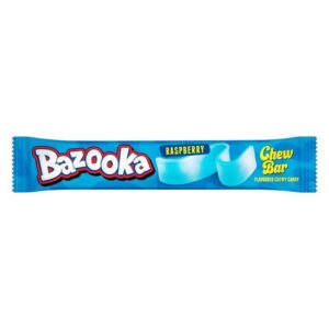 Bazooka UK Chews Blue Raspberry Chewy Candy Bar 14g 60ct
